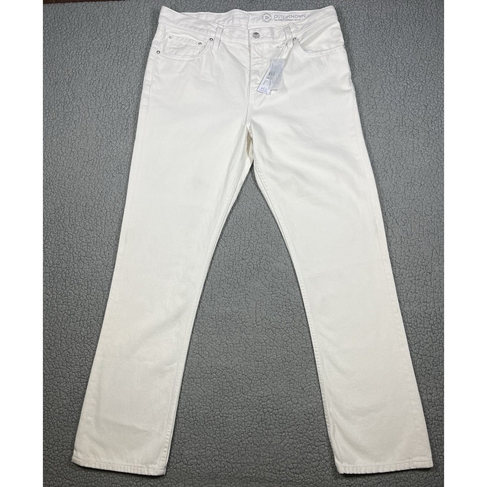 Outerknown Sea Jeans The Cove Slim Denim SXC White Organic Men's 34x32 (36x32)